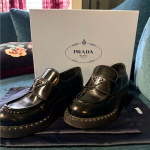 Prada Woman’s Black Loafers 5.5